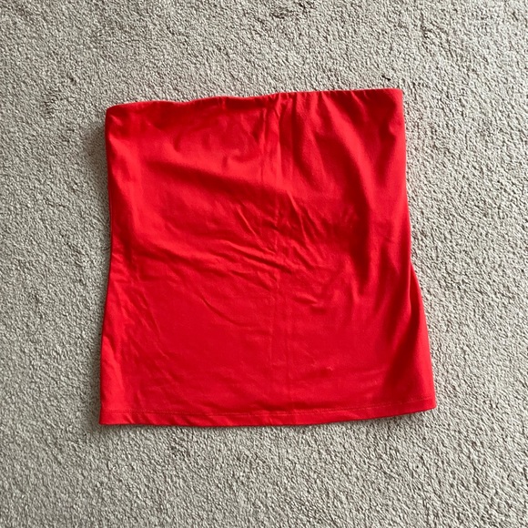 Haut Sans Manches Poetry Couleur Orange – Taille M, Strapless, Très Bon état